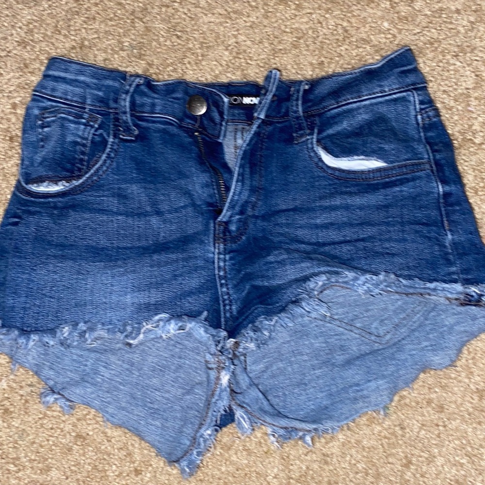 Fashion Nova Blue Extra Booty Denim Shorts | Size 7